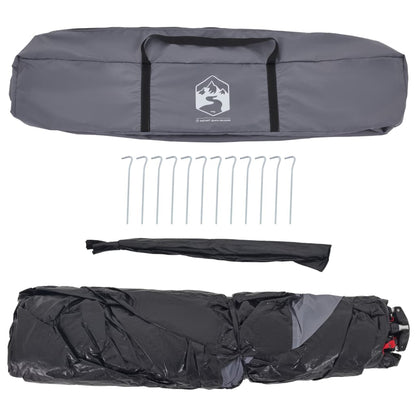 Campingzelt 4 Personen Quick Release Grau Und Orange