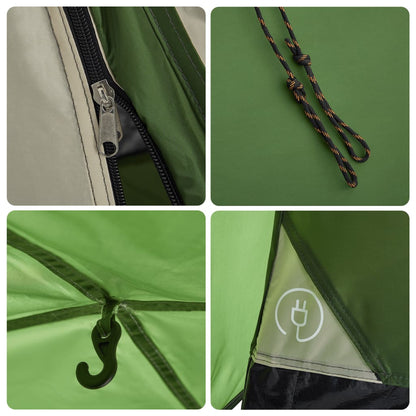 Kuppel-Campingzelt 3 Personen Quick Release Grün