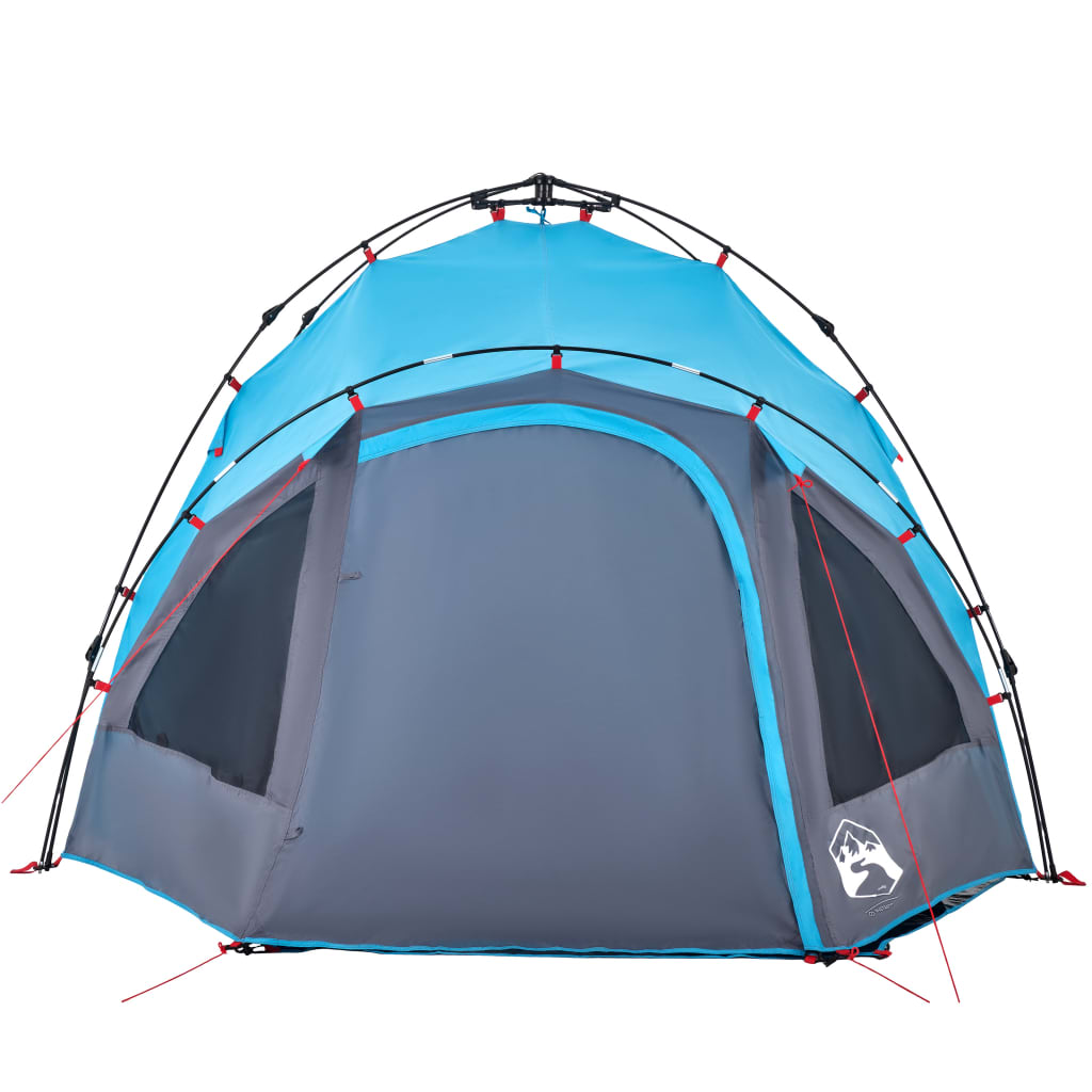 Kuppel-Campingzelt 3 Personen Quick Release Blau