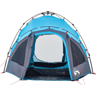 Kuppel-Campingzelt 3 Personen Quick Release Blau