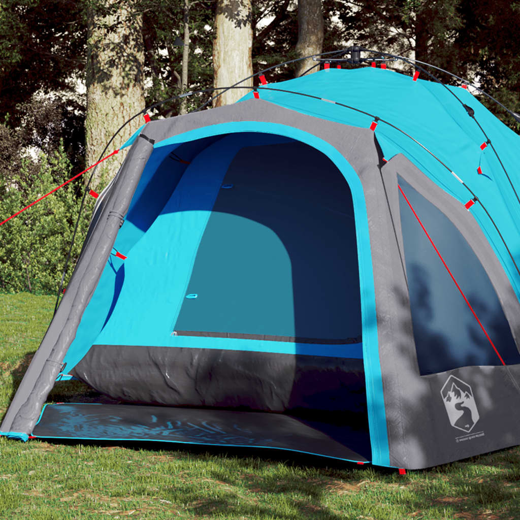 Kuppel-Campingzelt 3 Personen Quick Release Blau