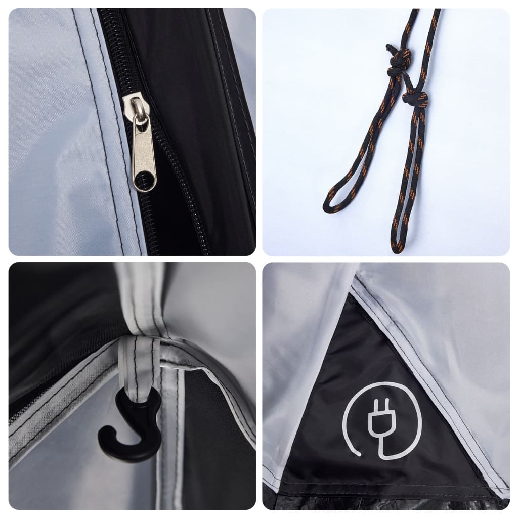 Kuppel-Campingzelt 3 Personen Weiß Verdunkelt Quick Release