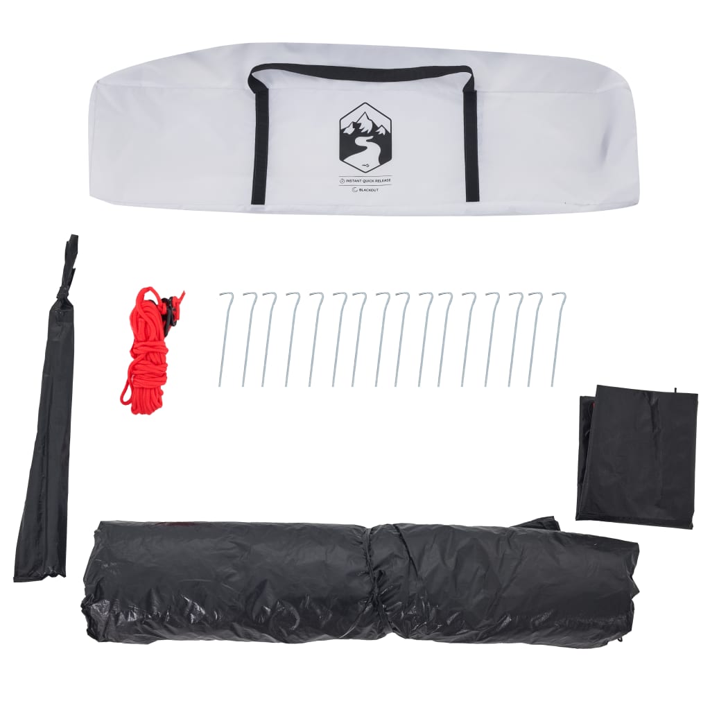 Kuppel-Campingzelt 3 Personen Weiß Verdunkelt Quick Release