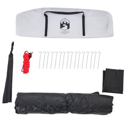 Kuppel-Campingzelt 3 Personen Weiß Verdunkelt Quick Release