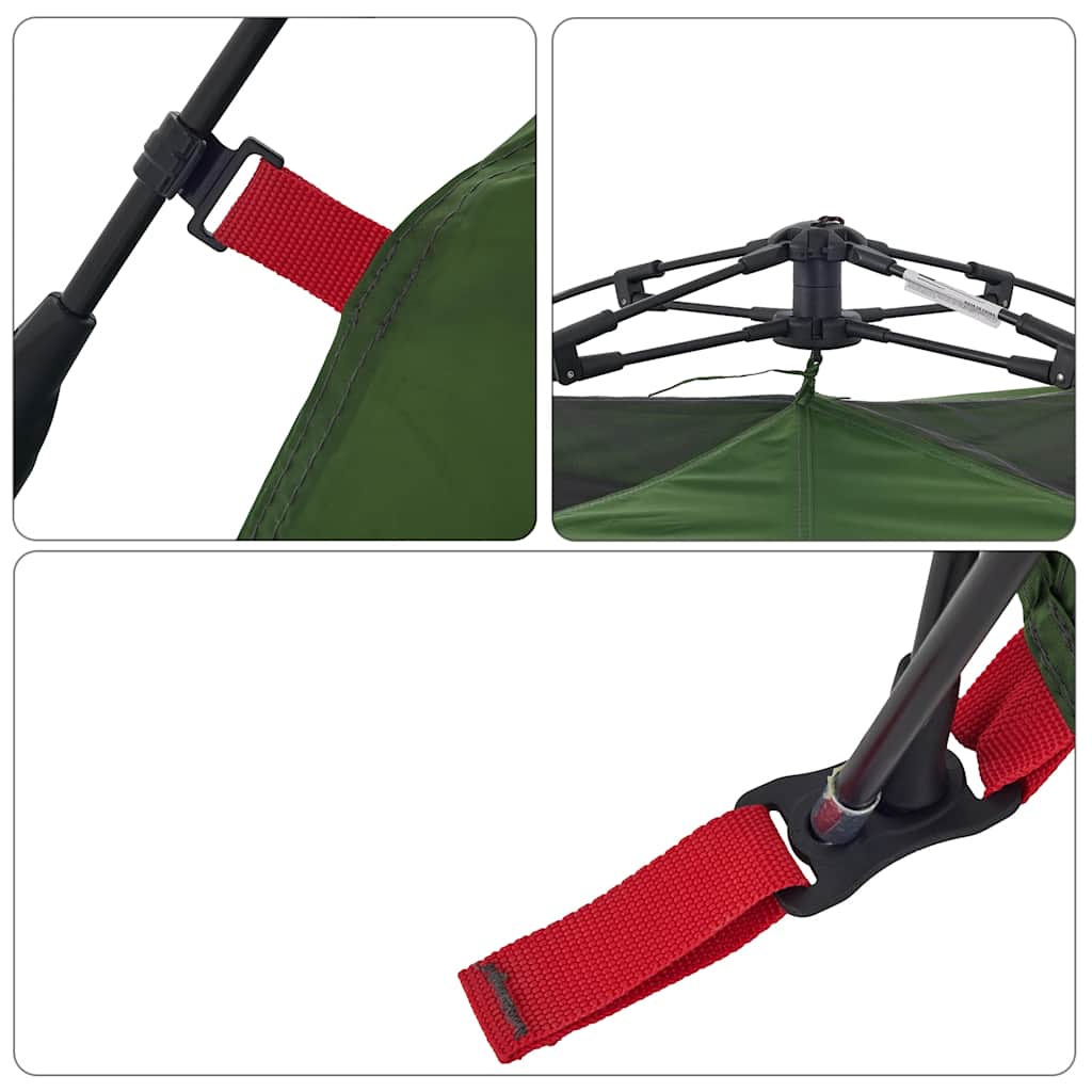 Kuppel-Campingzelt 3 Personen Quick Release Grün