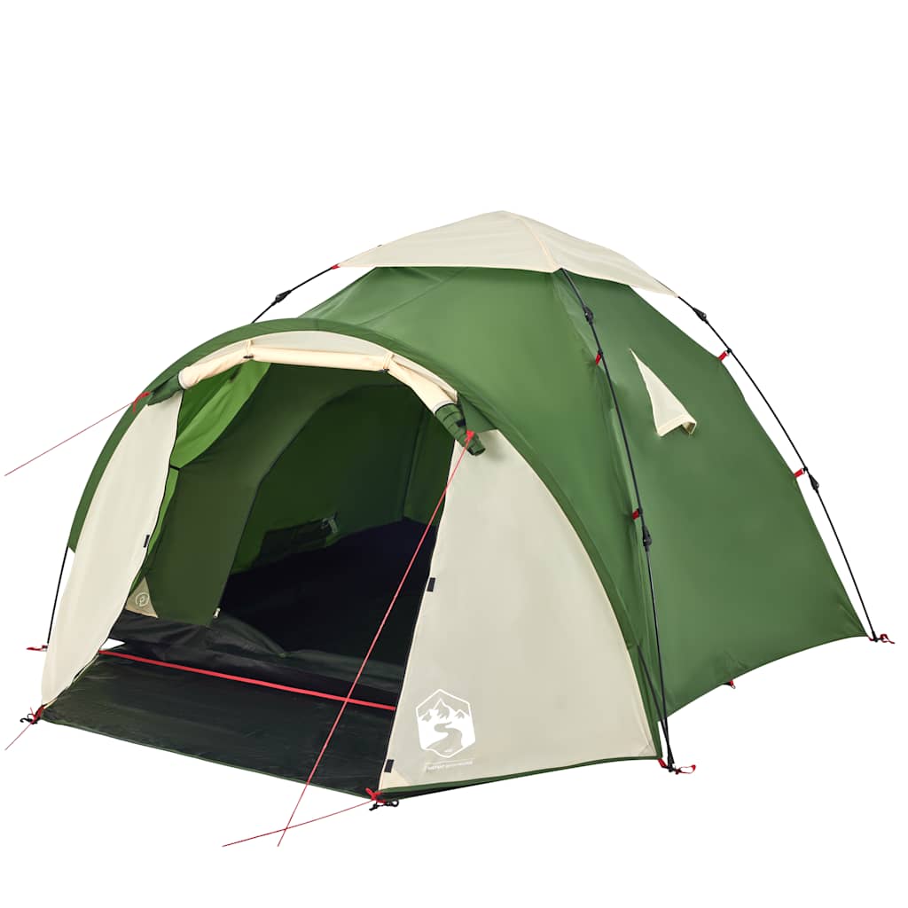 Kuppel-Campingzelt 3 Personen Quick Release Grün