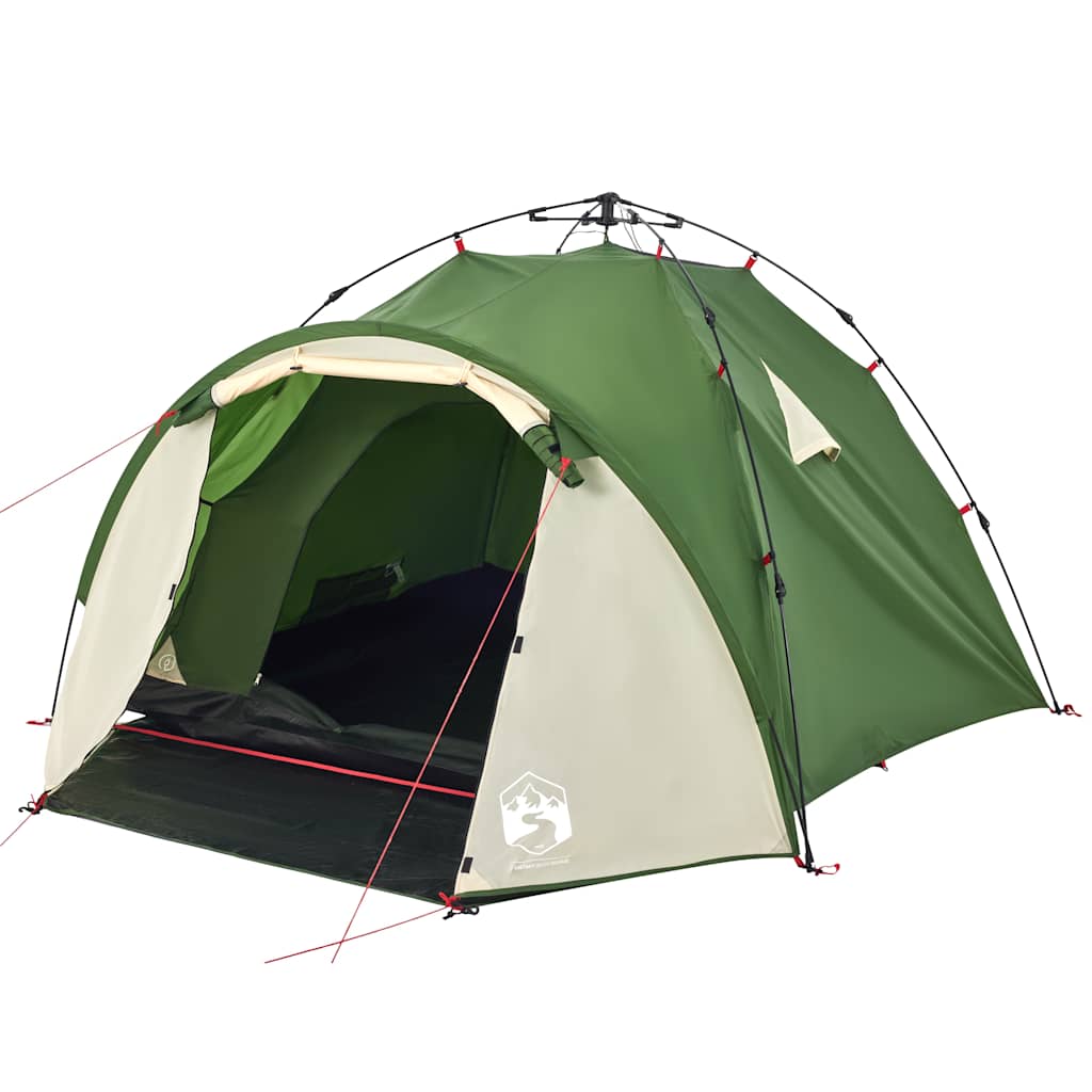Kuppel-Campingzelt 3 Personen Quick Release Grün