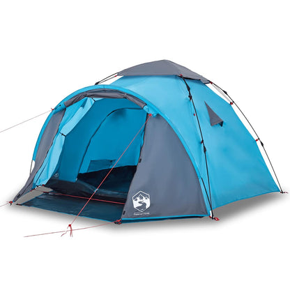 Kuppel-Campingzelt 3 Personen Quick Release Blau