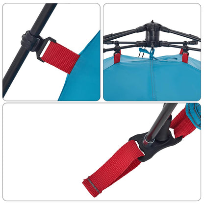 Kuppel-Campingzelt 3 Personen Quick Release Blau