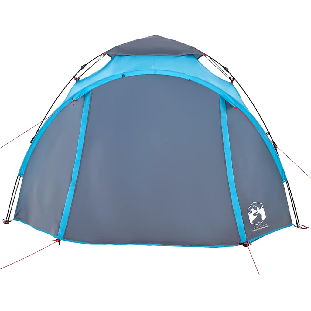 Kuppel-Campingzelt 3 Personen Quick Release Blau