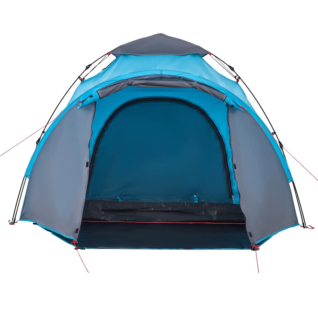 Kuppel-Campingzelt 3 Personen Quick Release Blau