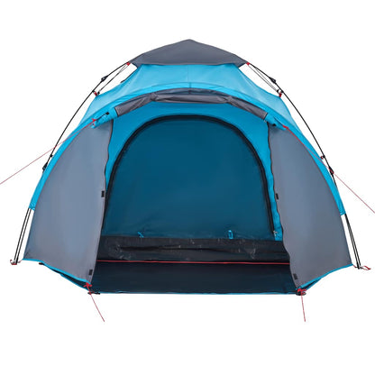 Kuppel-Campingzelt 3 Personen Quick Release Blau