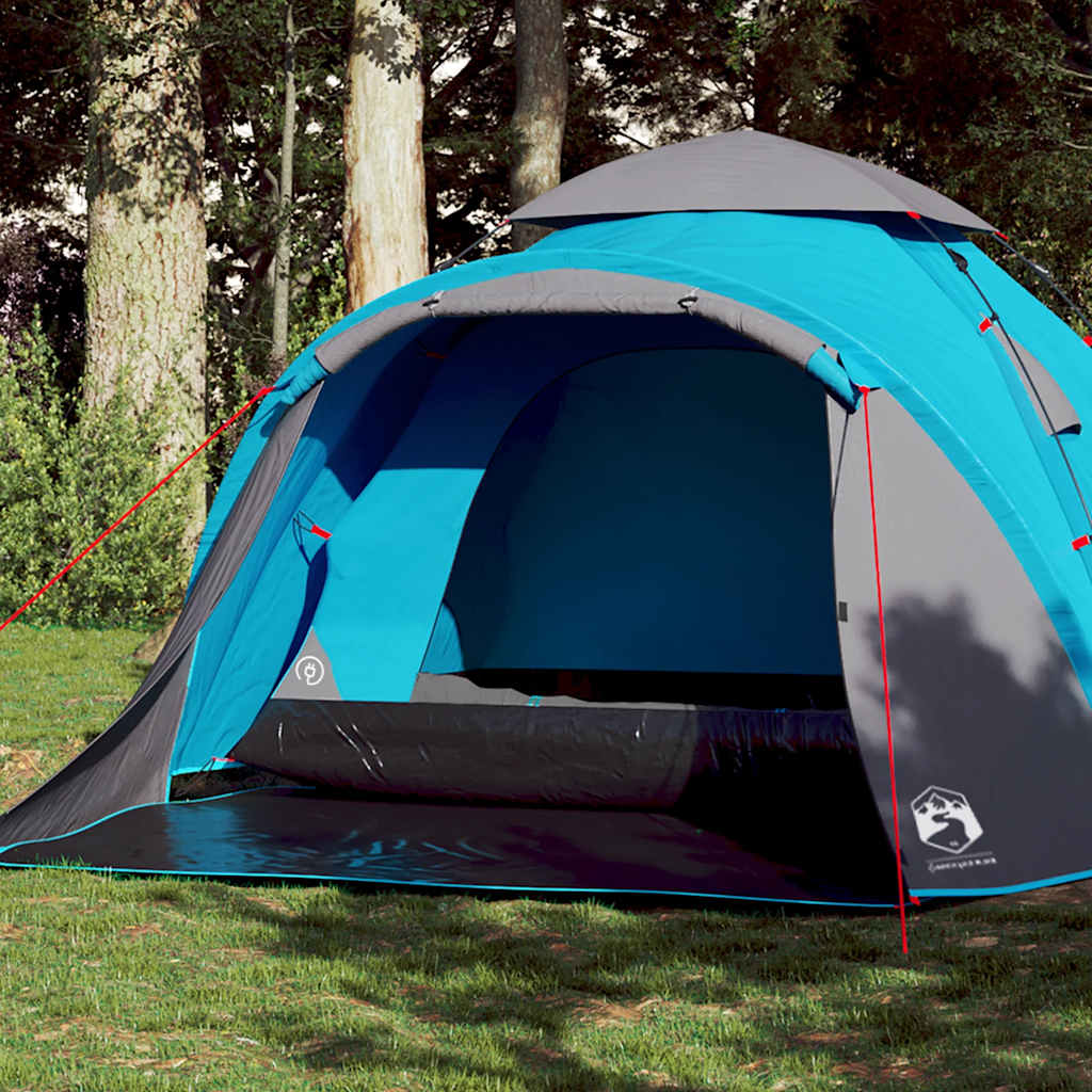Kuppel-Campingzelt 3 Personen Quick Release Blau