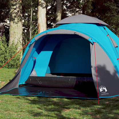 Kuppel-Campingzelt 3 Personen Quick Release Blau