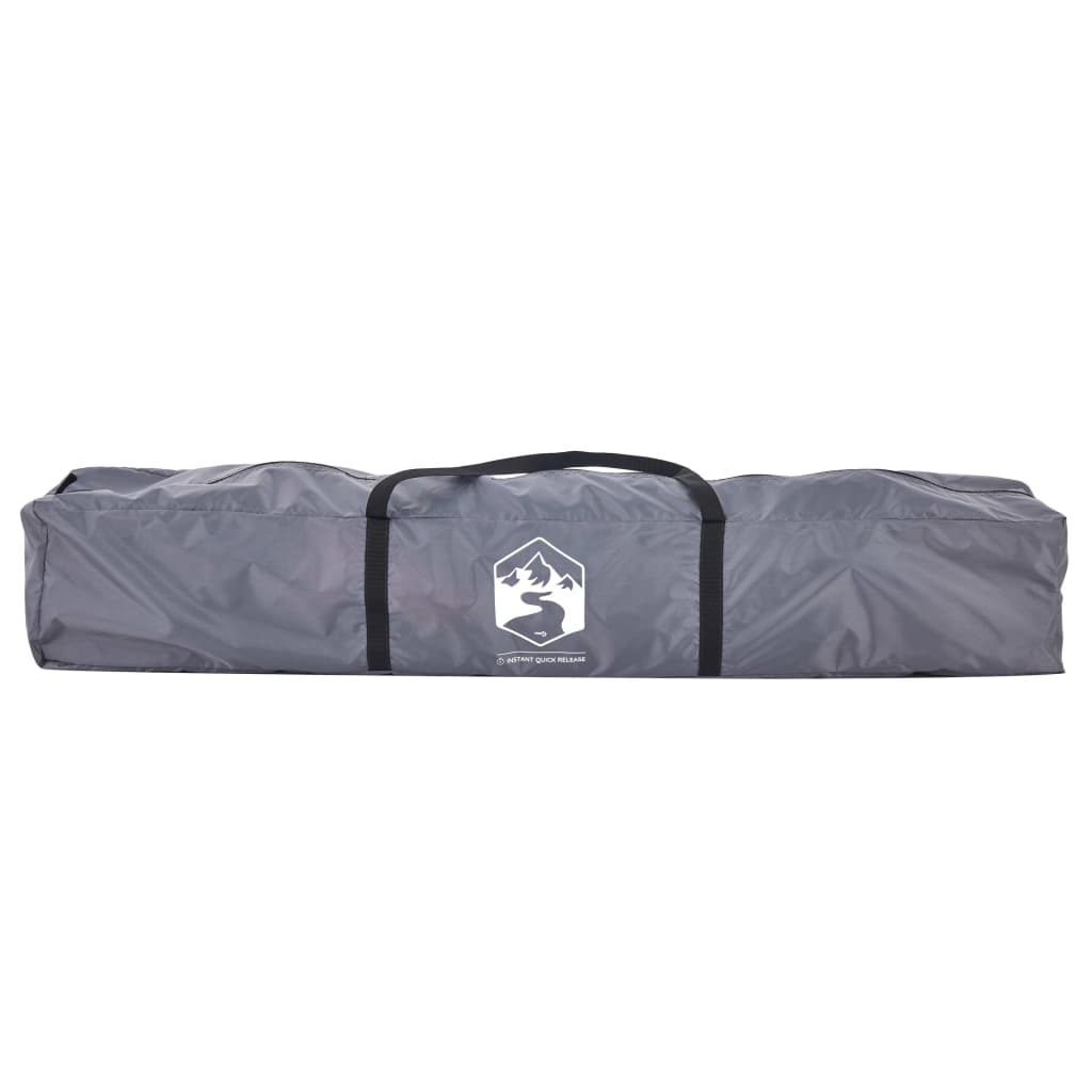 Kuppel-Campingzelt 4 Personen Quick Release Grau Und Orange