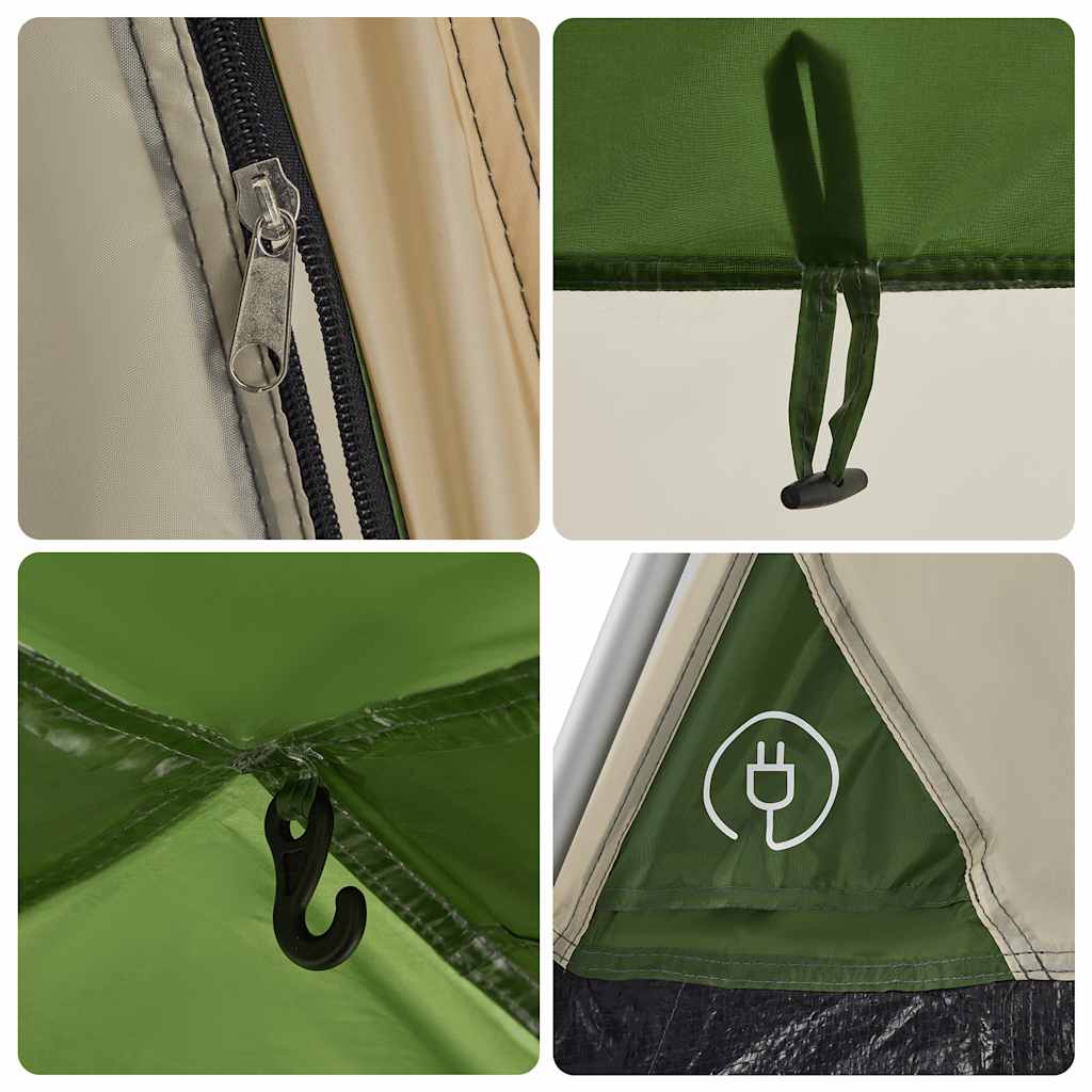 Kuppel-Familienzelt 6 Personen Quick Release Grün