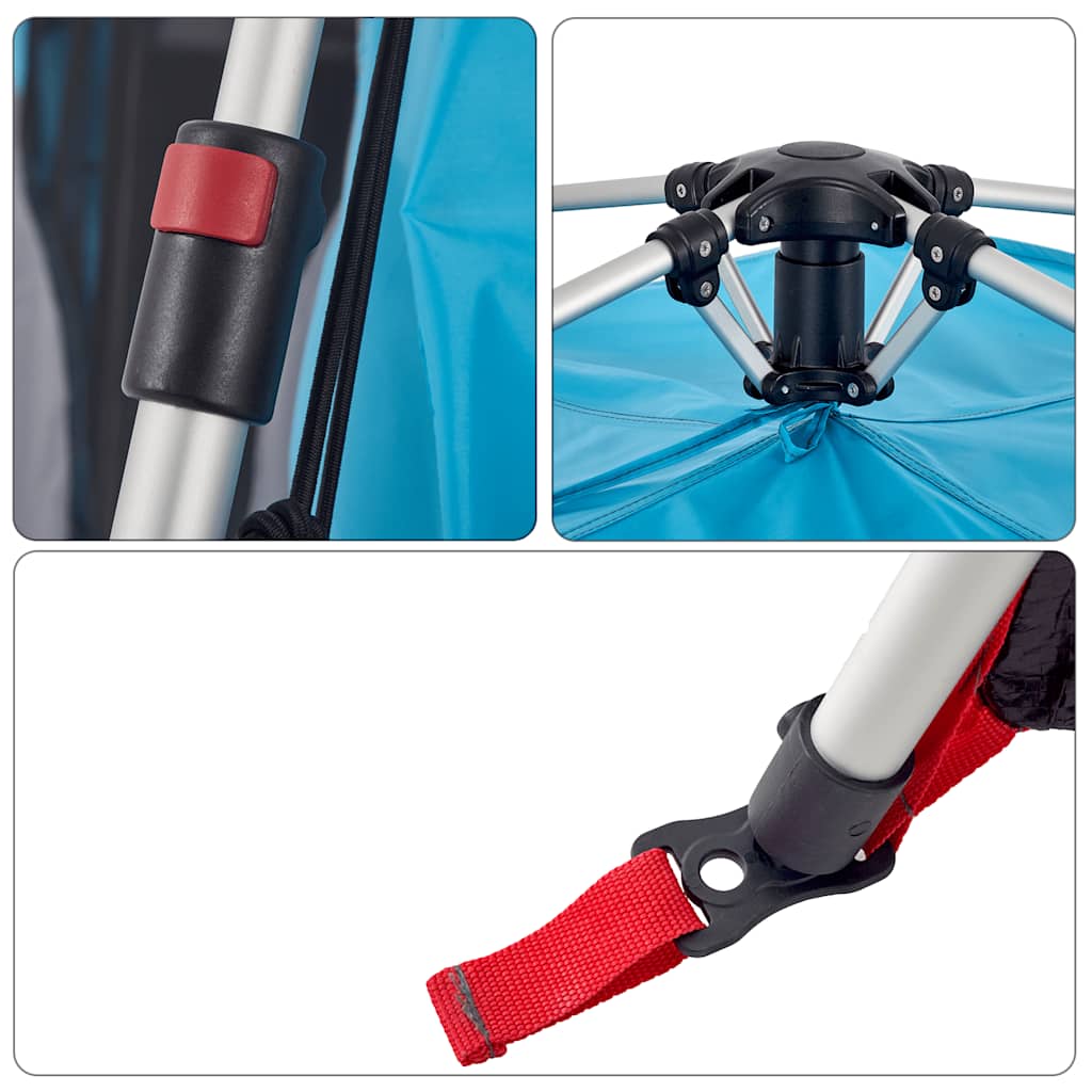 Kuppel-Familienzelt 10 Personen Quick Release Blau