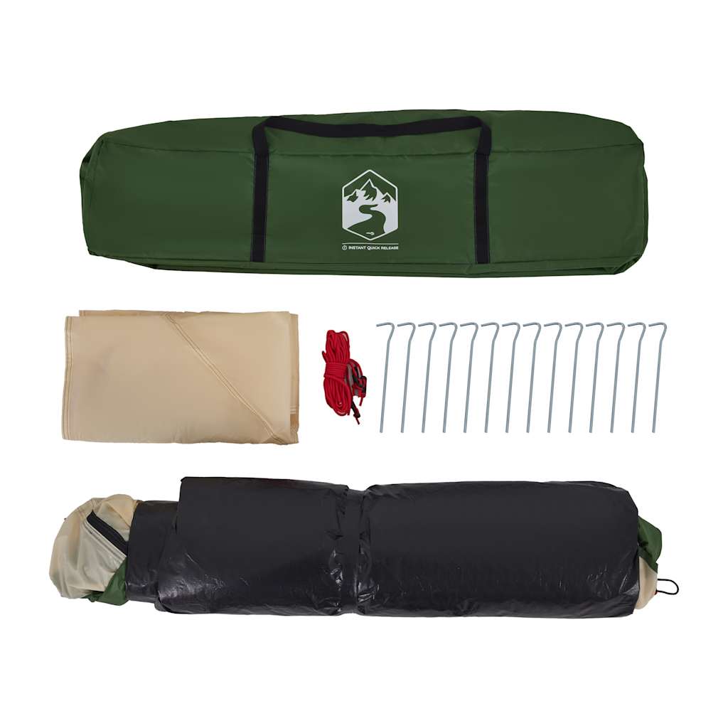 Kuppel-Campingzelt 4 Personen Quick Release Grün