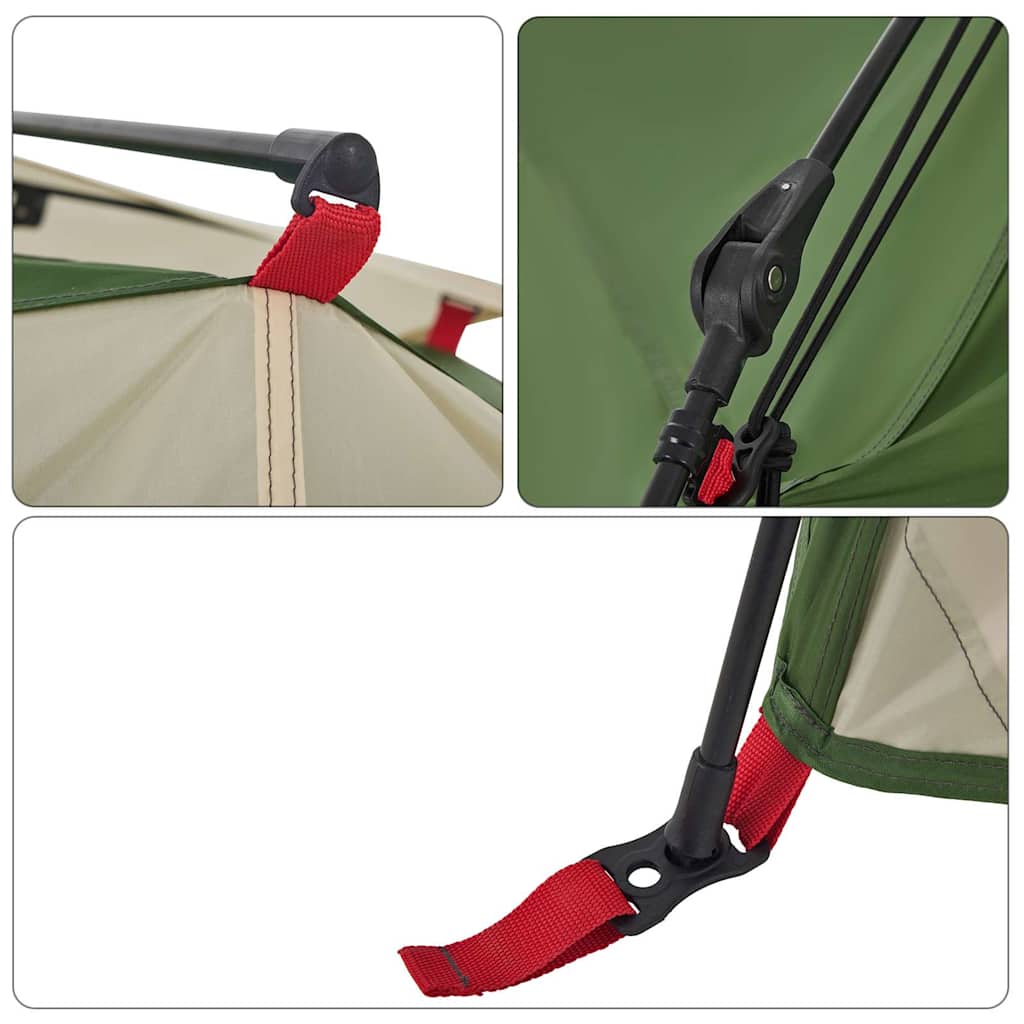 Kuppel-Campingzelt 4 Personen Quick Release Grün