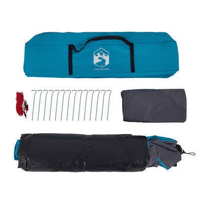 Kuppel-Campingzelt 4 Personen Quick Release Blau