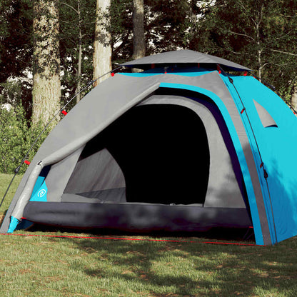 Kuppel-Campingzelt 4 Personen Quick Release Blau