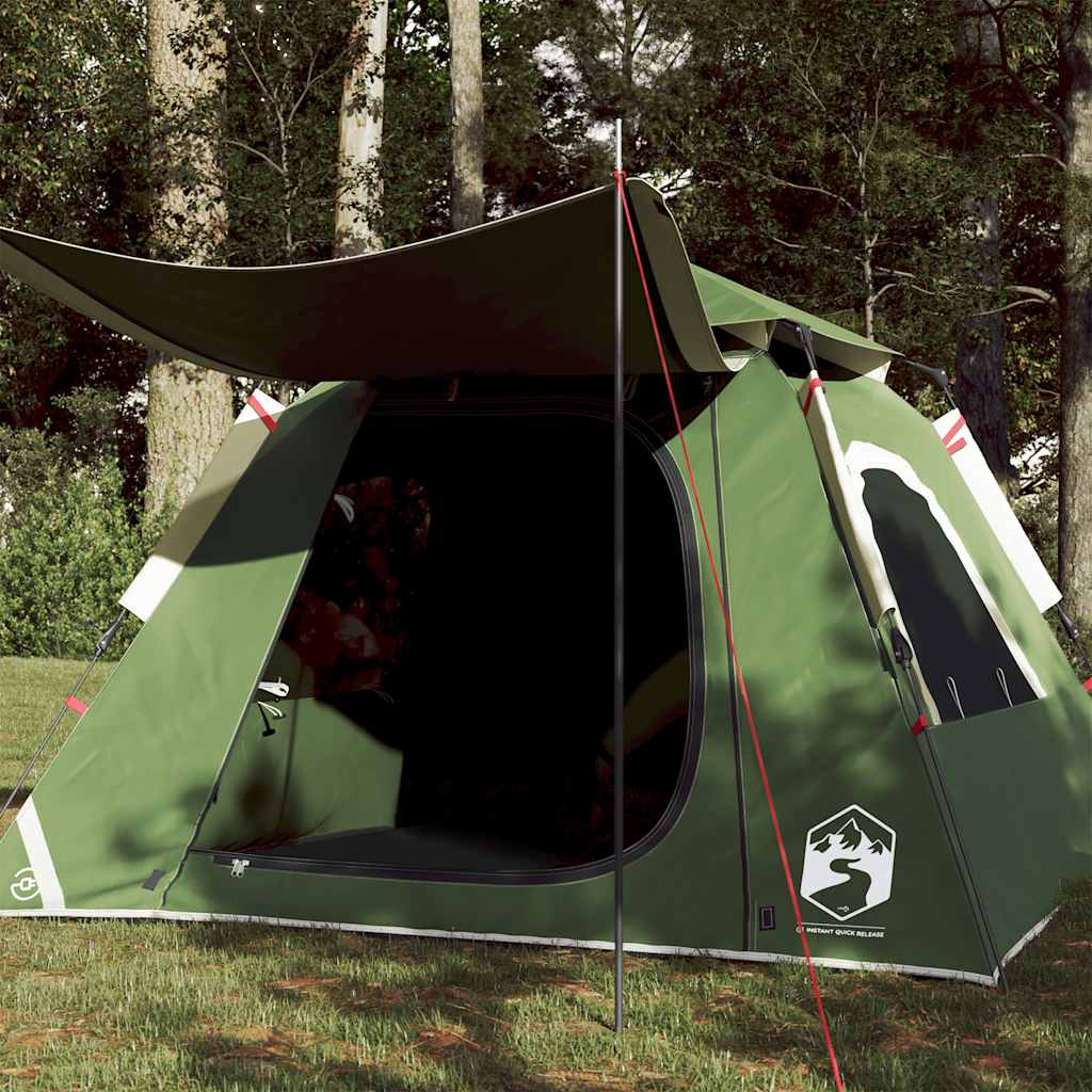Kuppel-Campingzelt 5 Personen Quick Release Grün