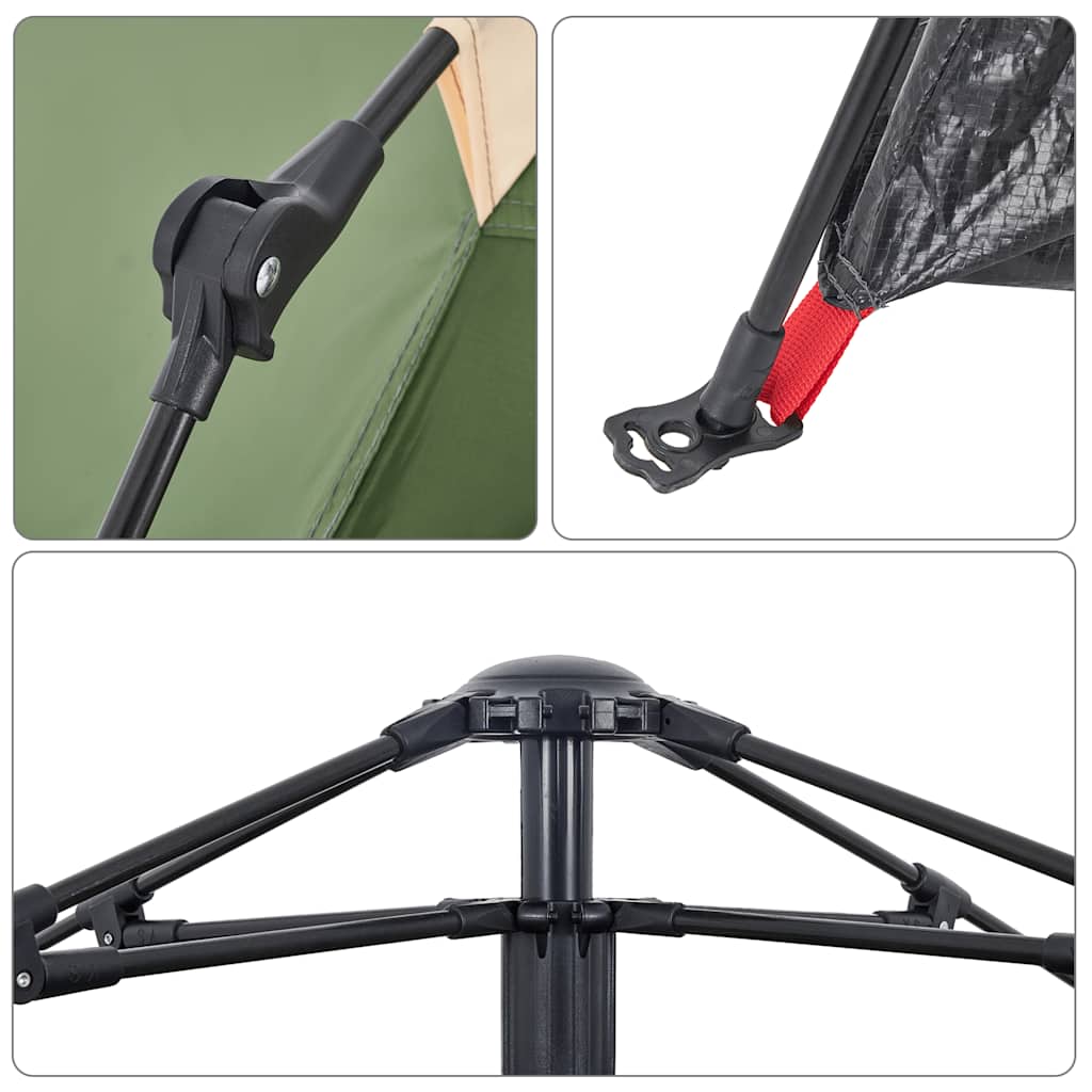 Kuppel-Campingzelt 5 Personen Quick Release Grün