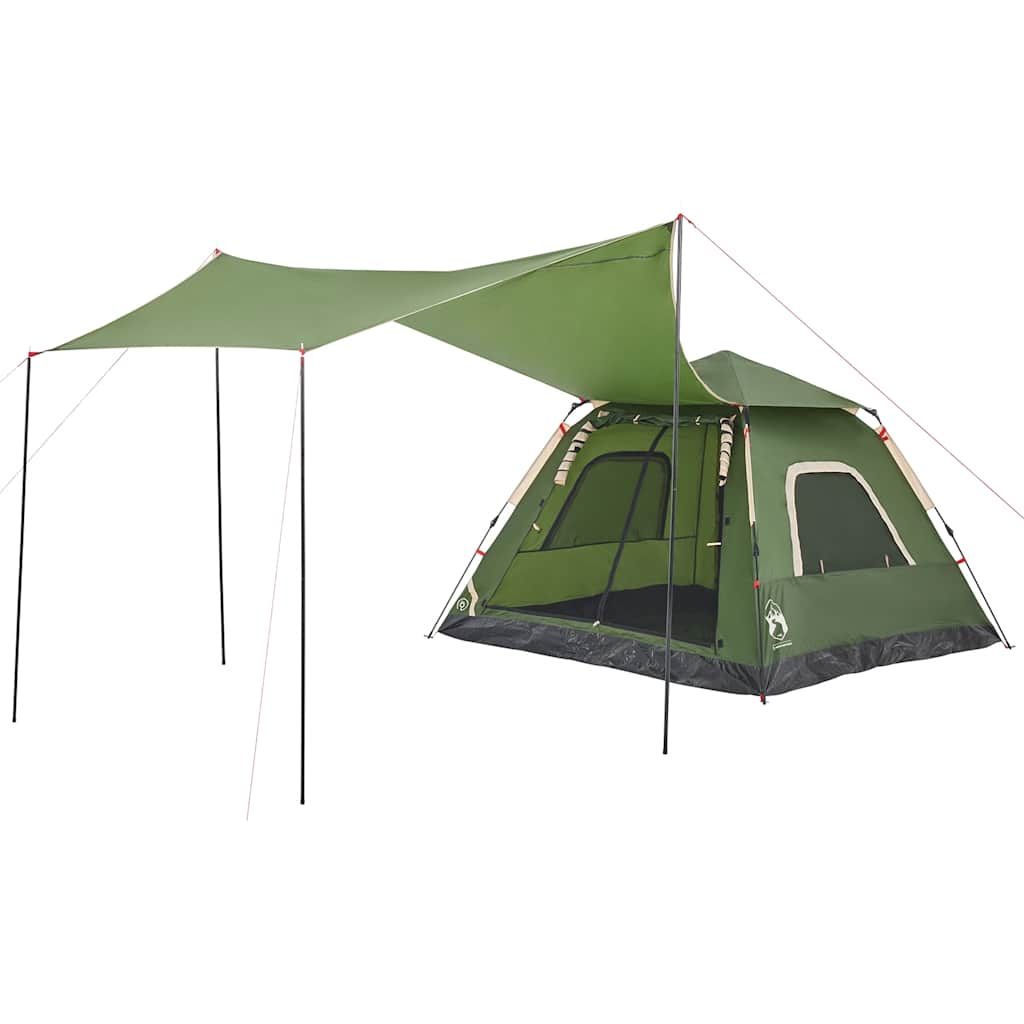 Kuppel-Campingzelt 5 Personen Quick Release Grün