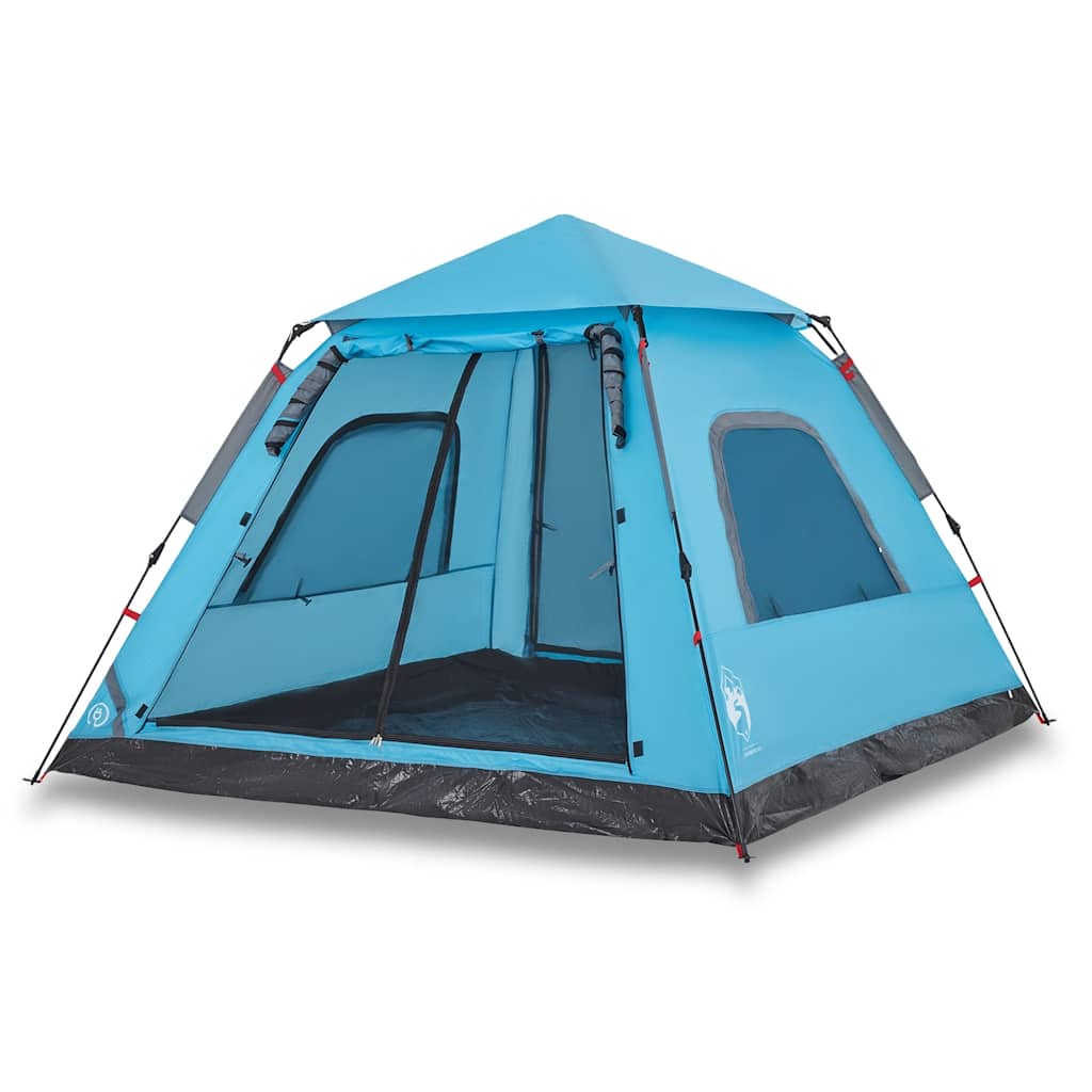 Kuppel-Campingzelt 5 Personen Quick Release Blau