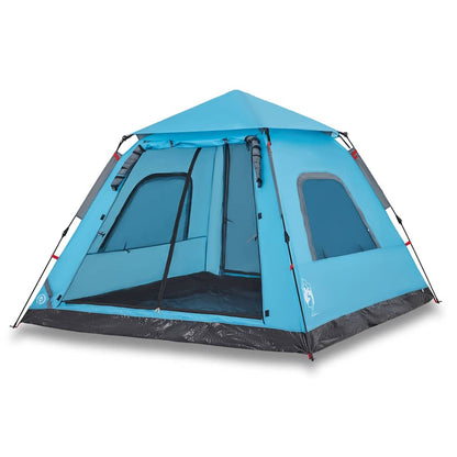 Kuppel-Campingzelt 5 Personen Quick Release Blau