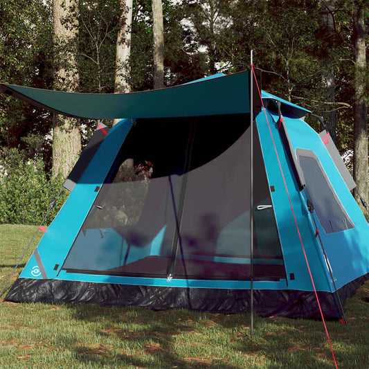 Kuppel-Campingzelt 5 Personen Quick Release Blau