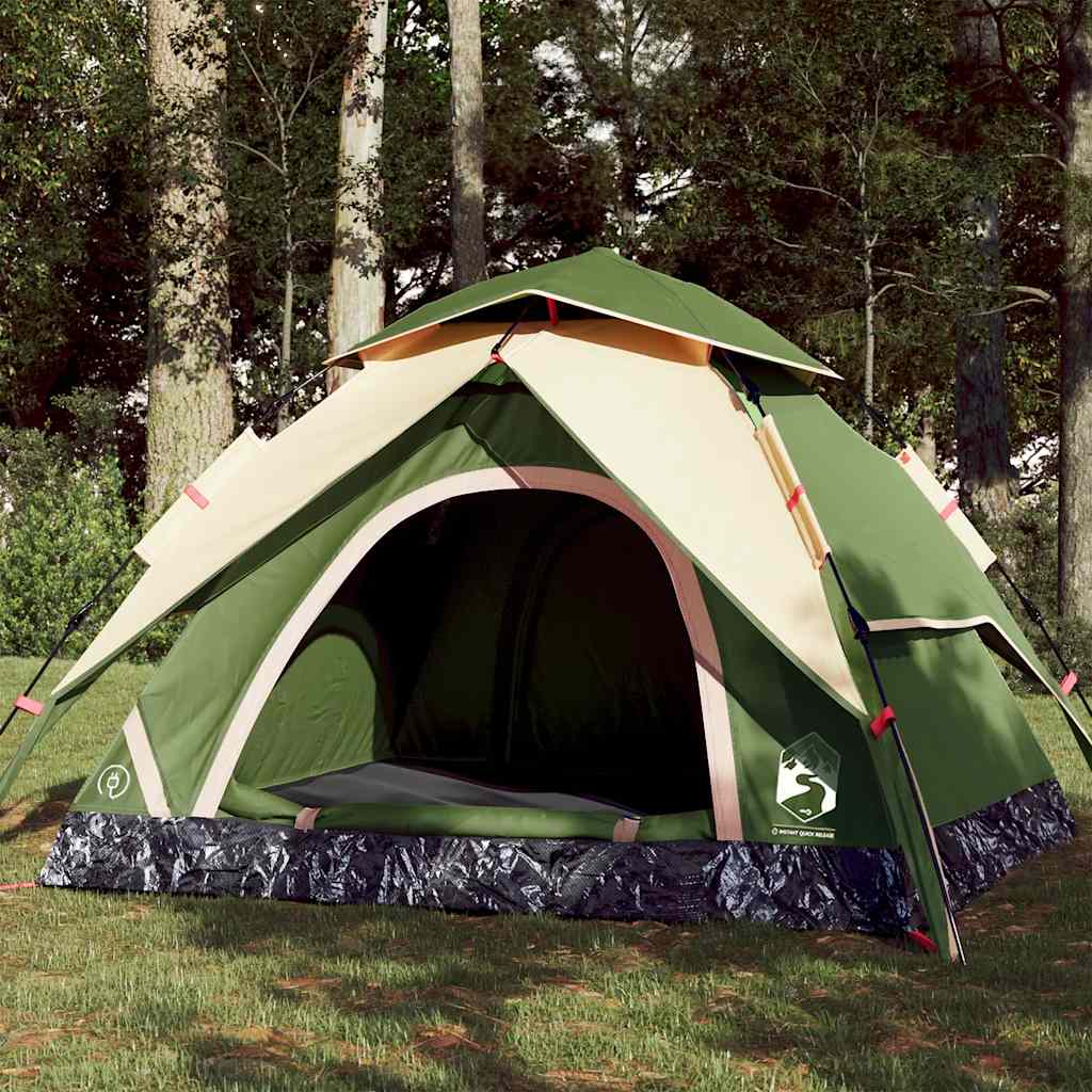 Kuppel-Campingzelt 5 Personen Quick Release Grün