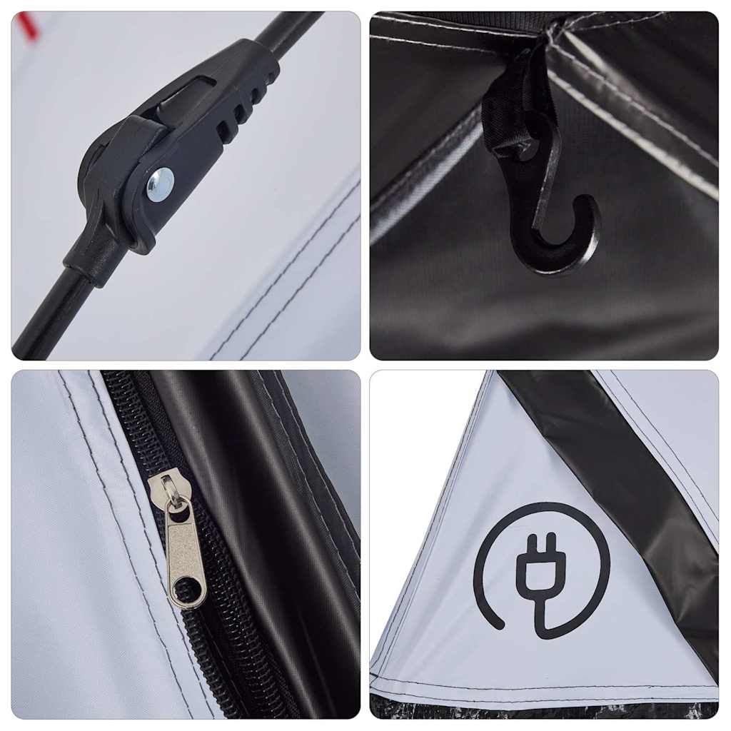 Kuppel-Campingzelt 3 Personen Weiß Verdunkelt Quick Release Weiße Verdunkelung