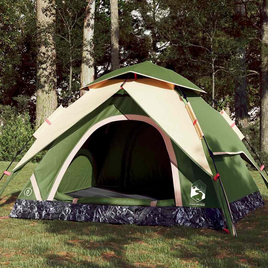 Kuppel-Campingzelt 5 Personen Quick Release Grün