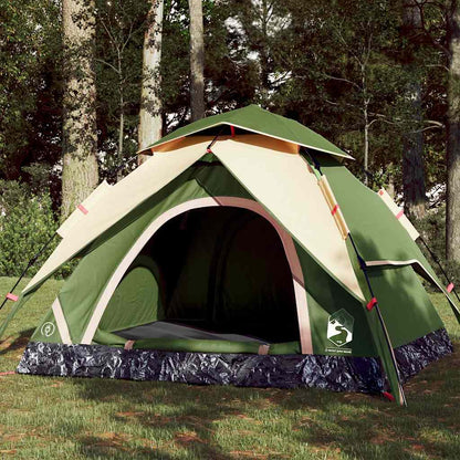 Kuppel-Campingzelt 5 Personen Quick Release Grün
