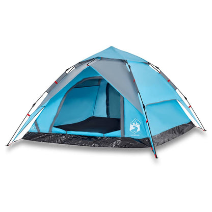 Kuppel-Campingzelt 4 Personen Quick Release Blau