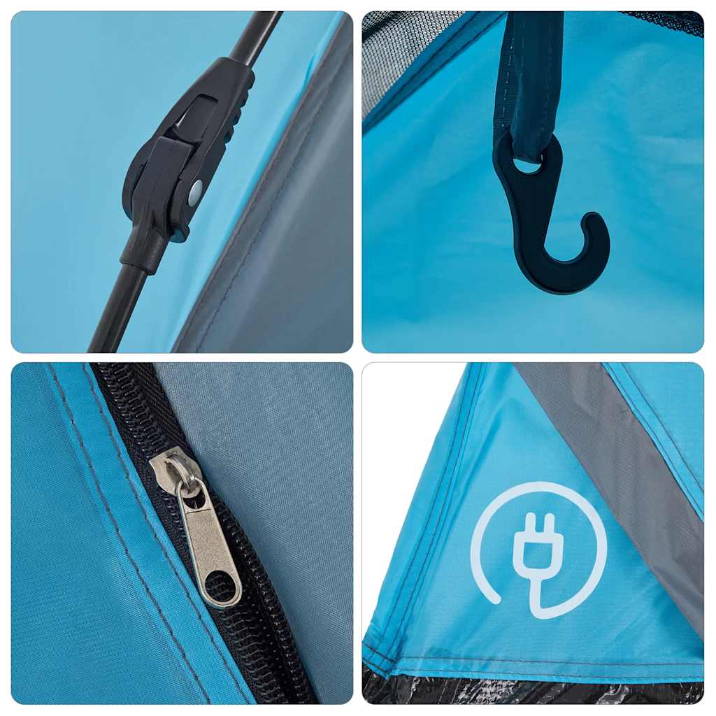 Kuppel-Campingzelt 4 Personen Quick Release Blau