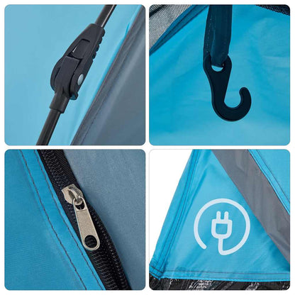Kuppel-Campingzelt 4 Personen Quick Release Blau