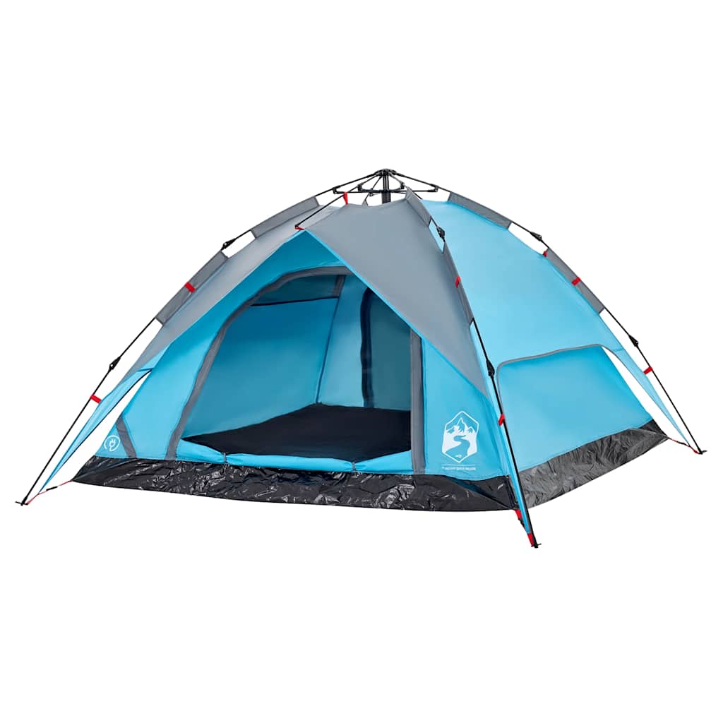 Kuppel-Campingzelt 4 Personen Quick Release Blau