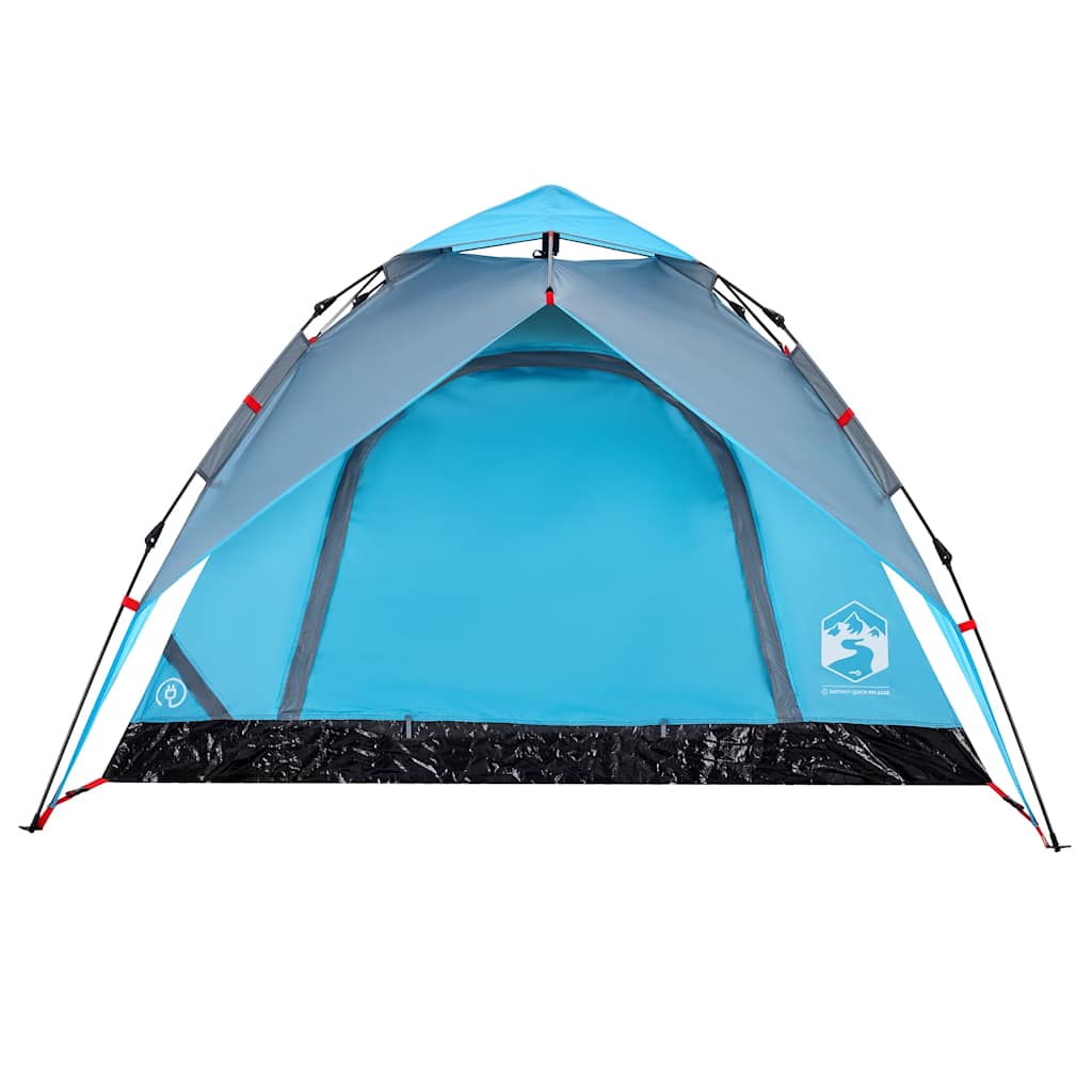 Kuppel-Campingzelt 4 Personen Quick Release Blau