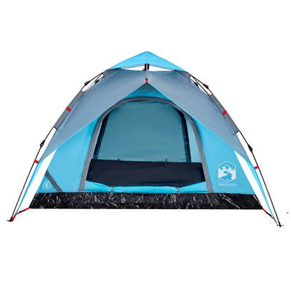 Kuppel-Campingzelt 4 Personen Quick Release Blau