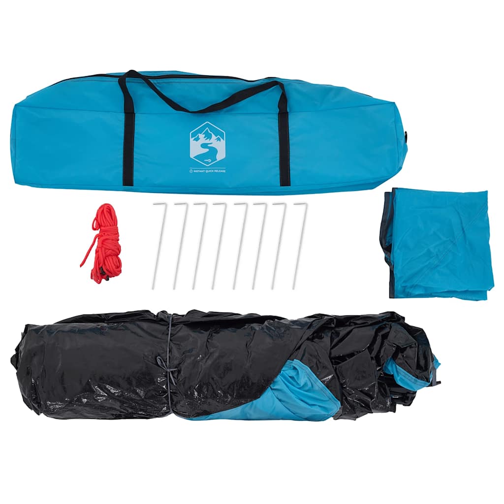 Kuppel-Campingzelt 4 Personen Quick Release Blau