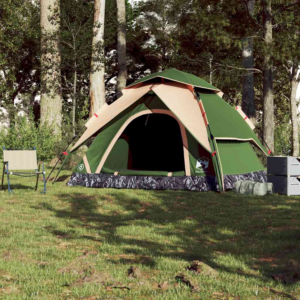 Kuppel-Campingzelt 5 Personen Quick Release Grün