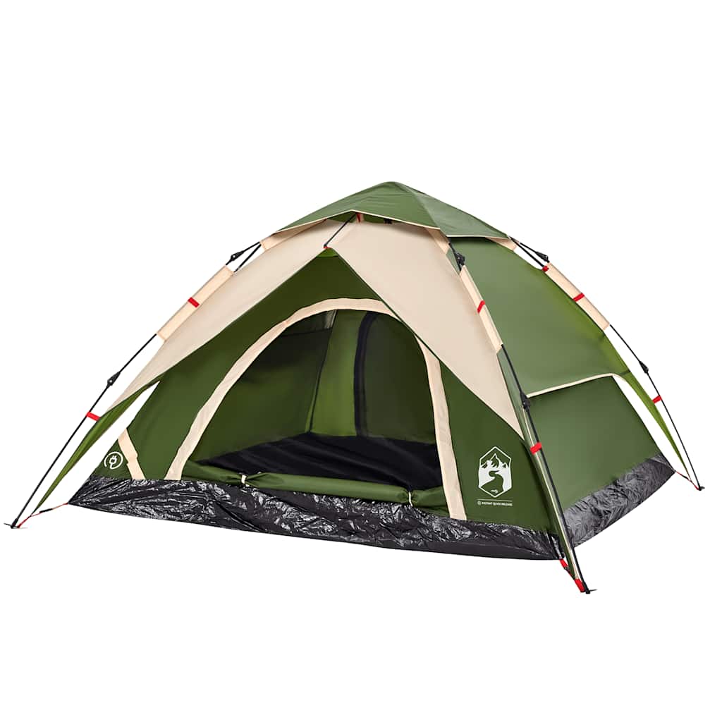 Kuppel-Campingzelt 5 Personen Quick Release Grün