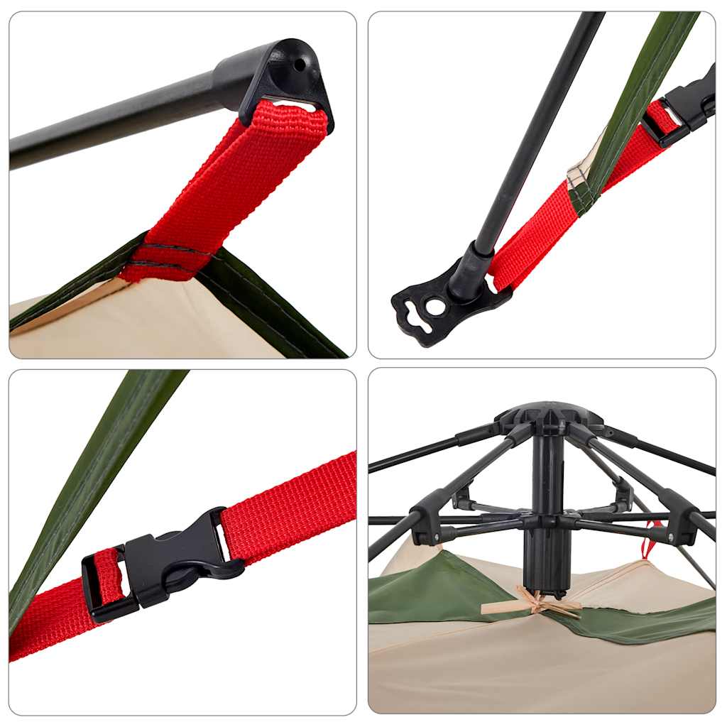 Kuppel-Campingzelt 5 Personen Quick Release Grün