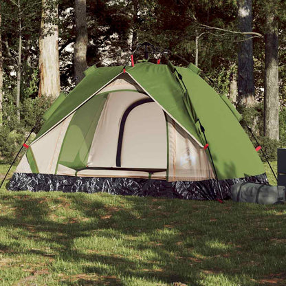 Kuppel-Campingzelt 3 Personen Quick Release Grün