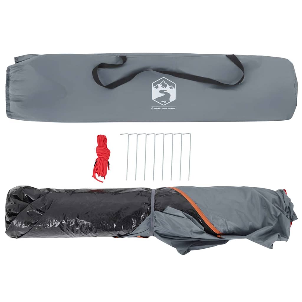 Kuppel-Campingzelt 2 Personen Quick Release Grau Und Orange