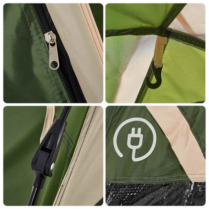 Kuppel-Campingzelt 3 Personen Quick Release Grün