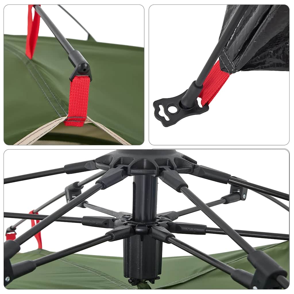 Kuppel-Campingzelt 3 Personen Quick Release Grün