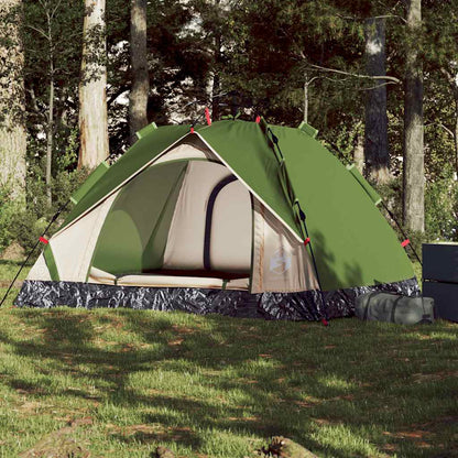 Kuppel-Campingzelt 3 Personen Quick Release Grün